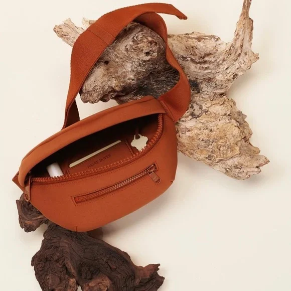 DAGNE DOVER Ace Neoprene Belt Bag Coyote Dark Orange - Picture 4 of 17